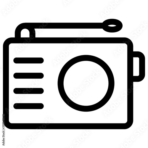 
Audio broadcasting device vintage radio set
