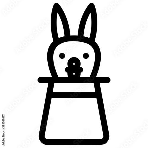 
Rabbit from a hat symbolises magician tricks 
