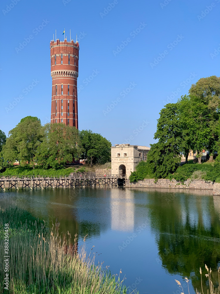 The old water tower and city gate in Kalmar