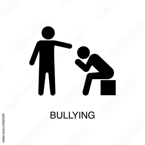 Bully icon. Bullying logo. Vector illustration.