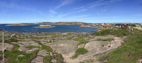 The coast of the Swedish fjord in Smogen photo