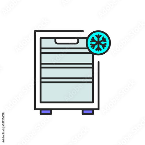 Freezer cold color line icon. Household equipment.