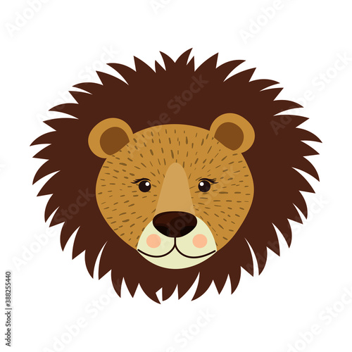 cute lion vector illustration fot kids