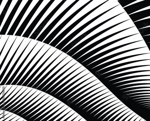 Abstract pattern. Texture with wavy  billowy lines. Optical art background. Wave design black and white. Digital image with a psychedelic stripes. Vector illustration