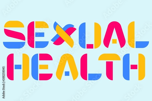lettering sexual health. Vector illustration