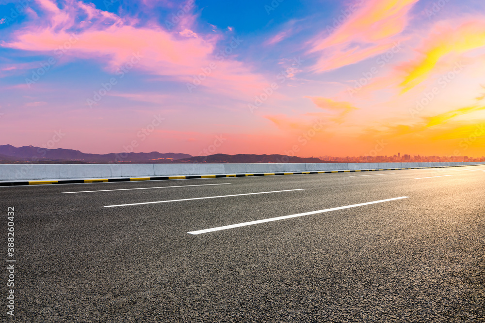 Asphalt viaduct road and beautiful sky cloud at sunrise. Asphalt viaduct road and beautiful sky cloud at sunrise.