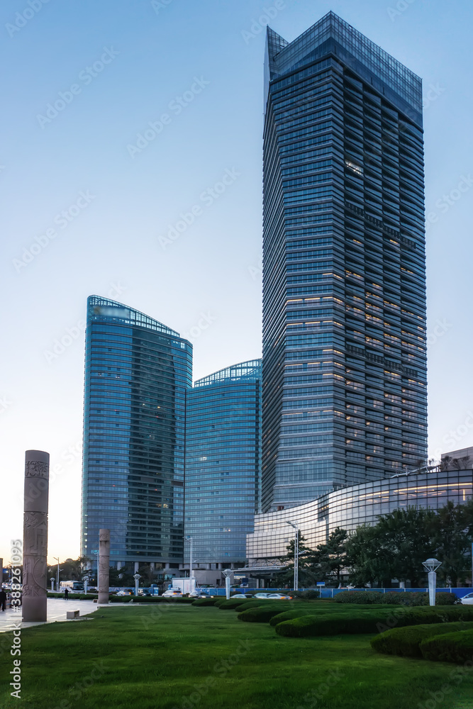 High rise building landscape of Qingdao City Street High rise building landscape of Qingdao City Street