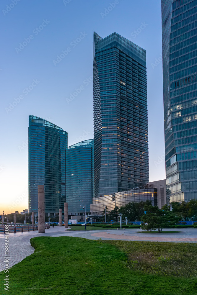 High rise building landscape of Qingdao City Street High rise building landscape of Qingdao City Street