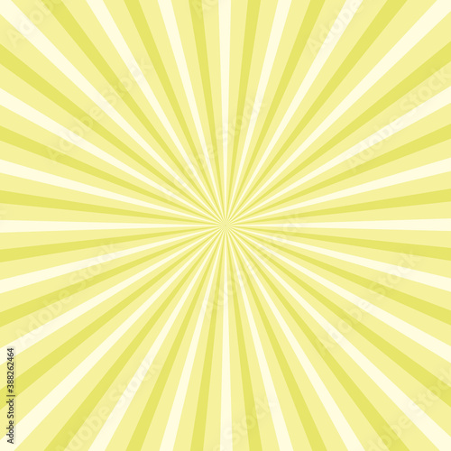 Beautiful green sunburst background. Vector commercial backdrop.