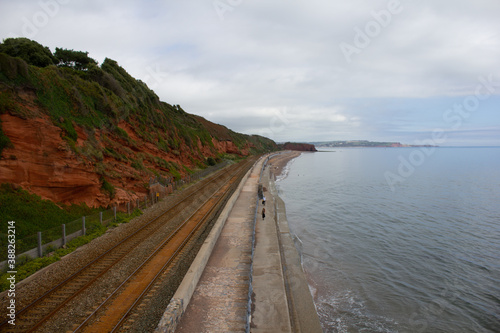 Wallpaper Mural The sea wall near Dawlish in Devon, England Torontodigital.ca