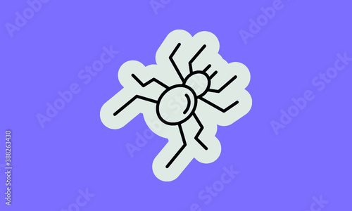 spider outline icon , vector symbol