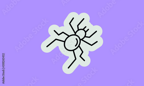 spider outline icon , vector symbol