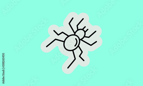 spider outline icon , vector symbol