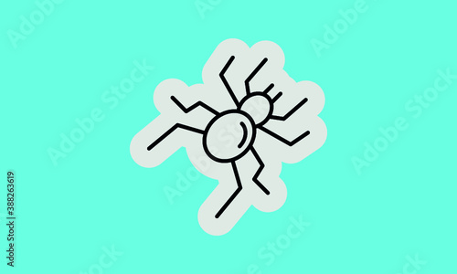 spider outline icon , vector symbol