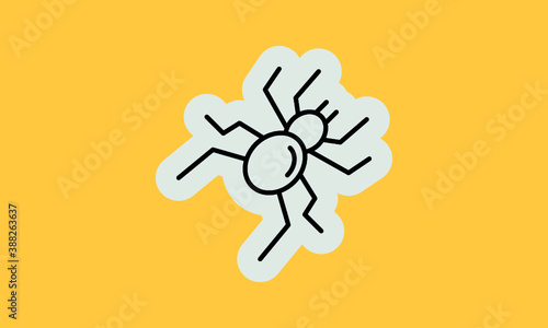spider outline icon , vector symbol
