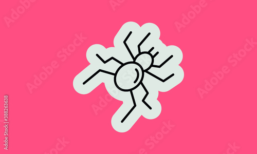 spider outline icon , vector symbol