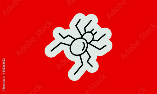 spider outline icon , vector symbol