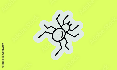 spider outline icon , vector symbol