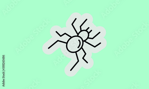 spider outline icon , vector symbol