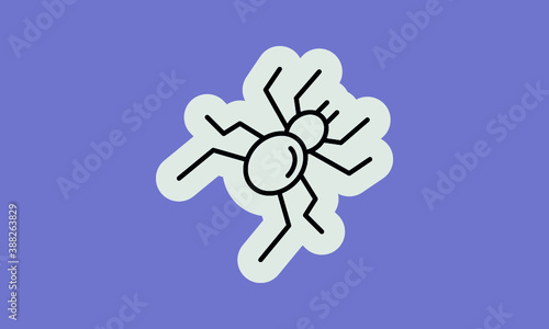 spider outline icon , vector symbol