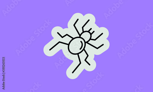 spider outline icon , vector symbol