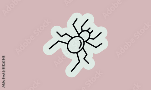 spider outline icon , vector symbol