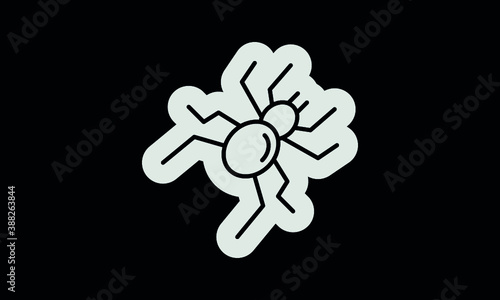 spider outline icon , vector symbol