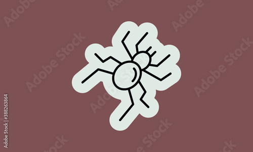 spider outline icon , vector symbol