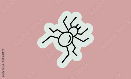 spider outline icon , vector symbol