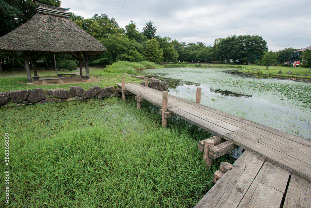 八幡原史跡公園の池と木道 Stock Photo Adobe Stock 八幡原史跡公園の池と木道 Stock Photo Adobe Stock