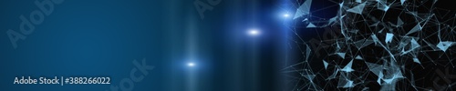 Futuristic plexus panorama background design illustration with light