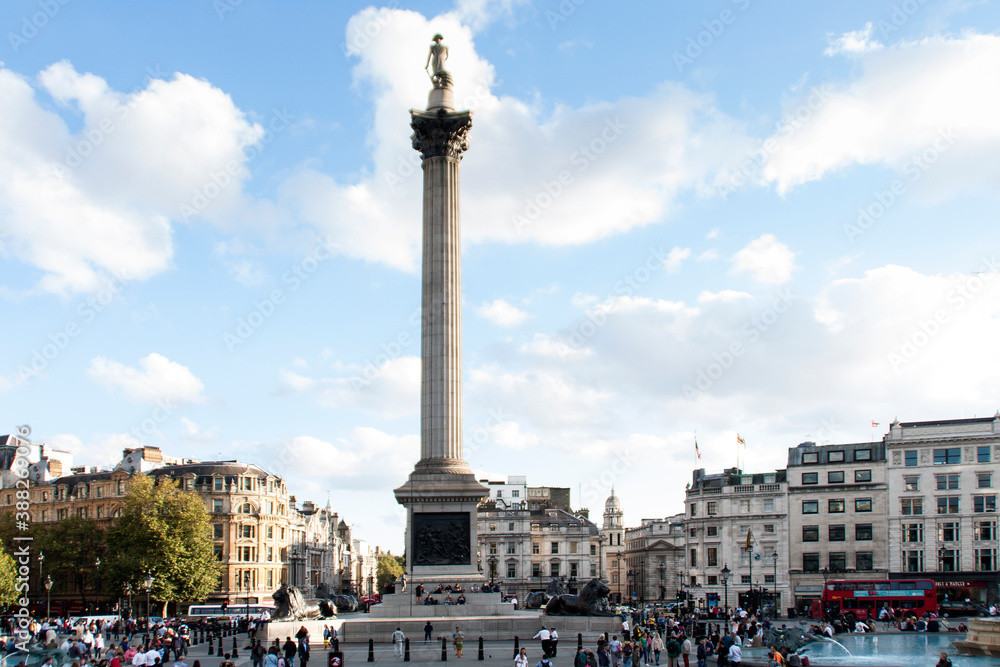 Trafalgar Square o Plaza de Trafalgar en la ciudad de Londres, pais de Inglaterra, Reino Unido, Gran Bretaña