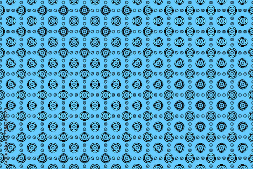 Abstract seamless circle pattern illustration on a blue
background Abstract seamless circle pattern illustration on a blue
background