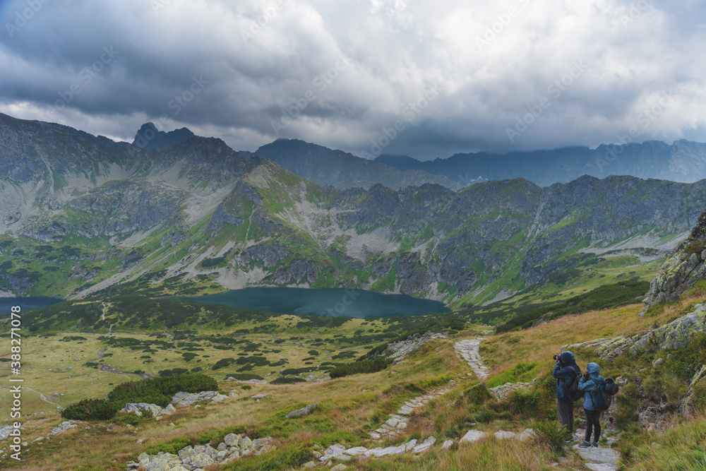 Wonderful summer mountain scenery in the Polish Tatras with beautiful mountain lakes Wonderful summer mountain scenery in the Polish Tatras with beautiful mountain lakes