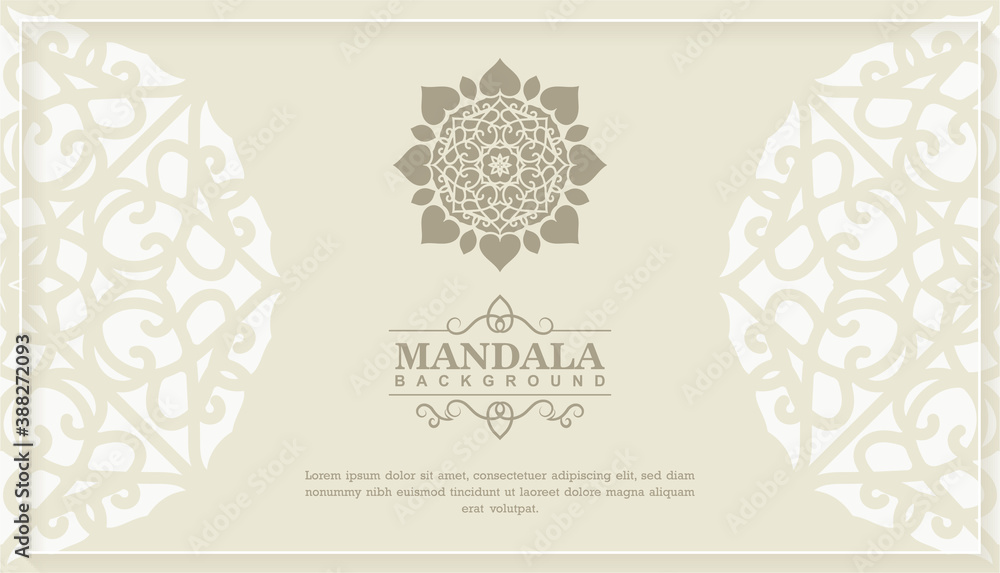 White mandala background concept White mandala background concept