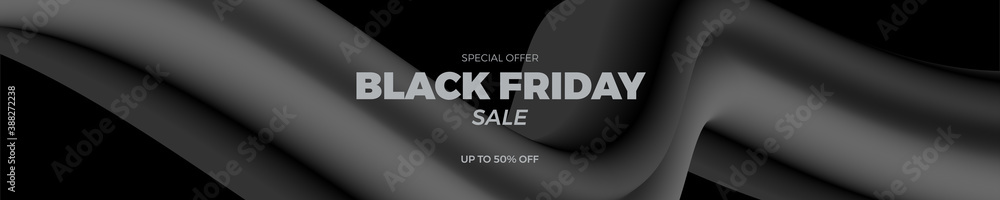 Black Friday sale banner. Minimal modern design template. Trendy abstract background. Vector illustration.