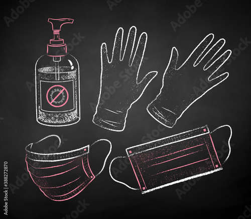 Chalk drawn protection items