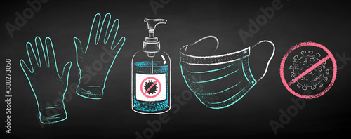 Chalk drawn protection items