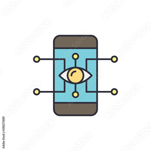 Augmented realit technology vector icon isolated on white background