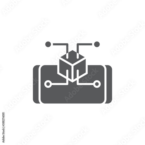 Augmented realit technology vector icon isolated on white background