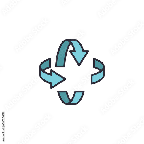 Augmented realit technology vector icon isolated on white background