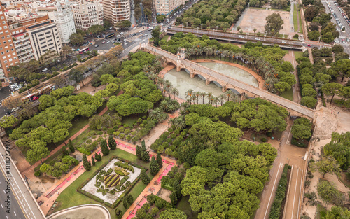 Turia garden in Valencia photo