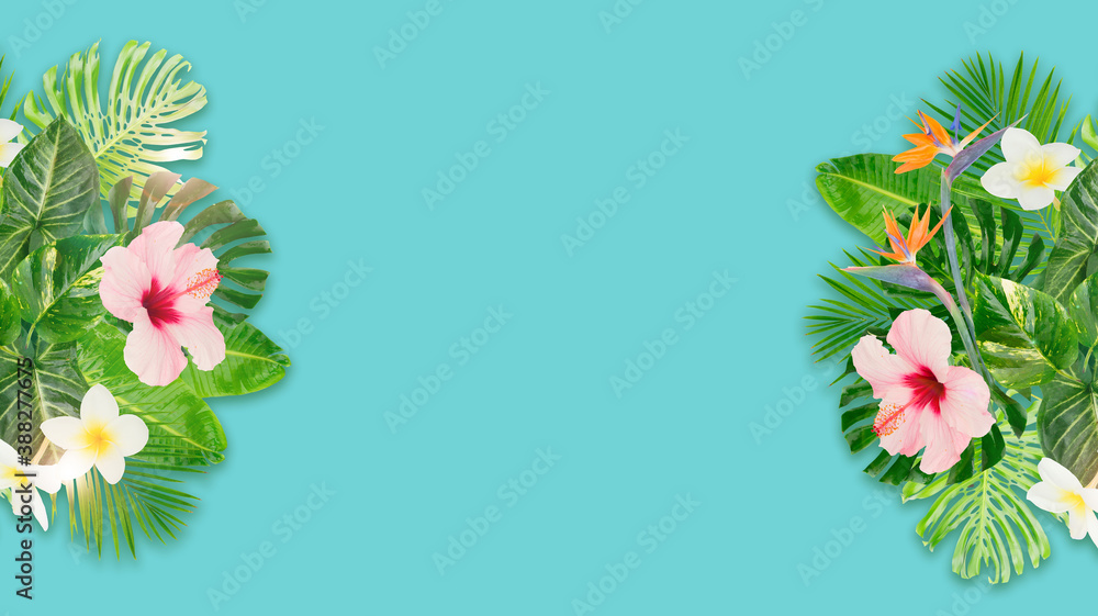 Obraz premium Tropical green leaves