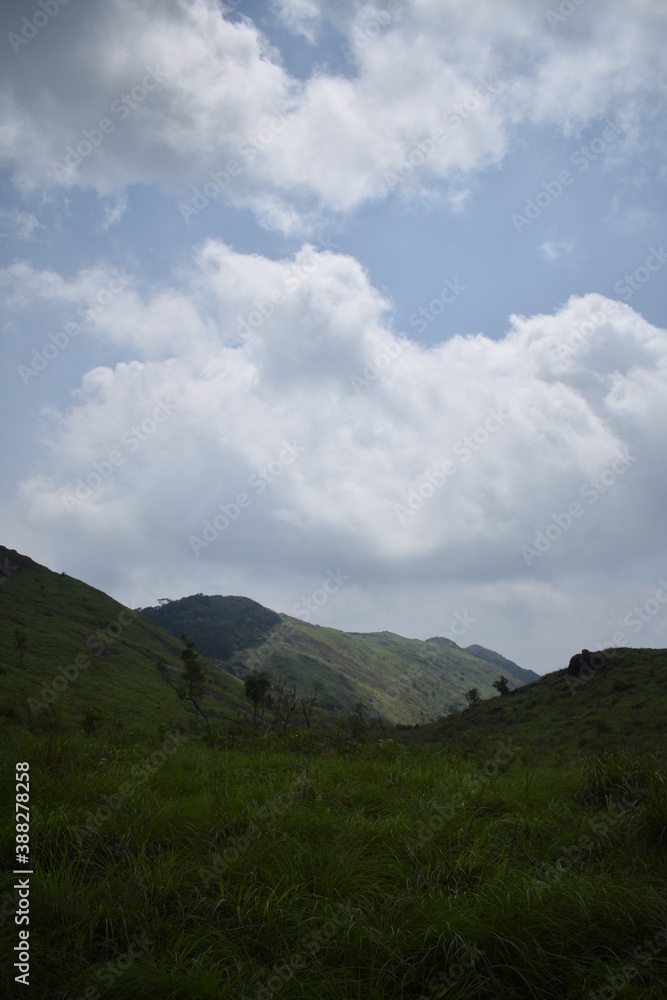 clouds over the mountains