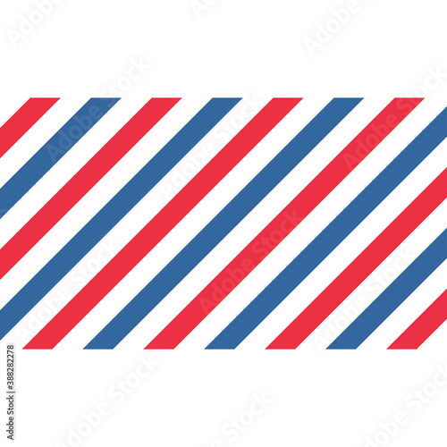 Barber colored liner background. Blue red vector pattern. stripe pattern.