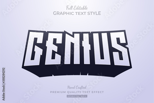 Genius Clean Long Shadow Editable Premium Text Effect