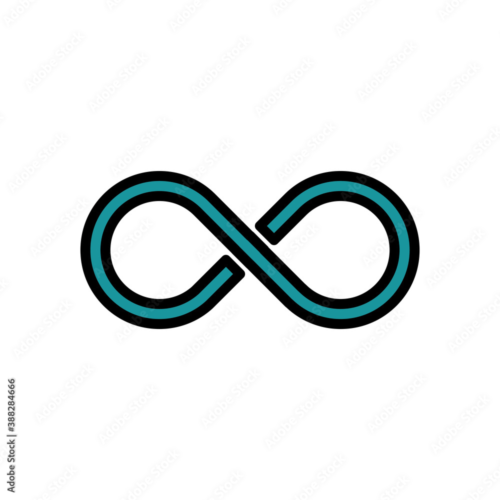Infinity Flat Icon Vector Logo Template Infinity Flat Icon Vector Logo Template