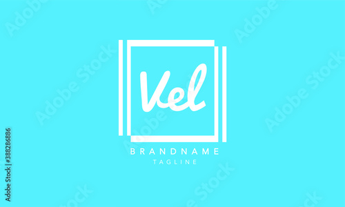 Alphabet letters Initials Monogram logo VEL, VE, EL photo