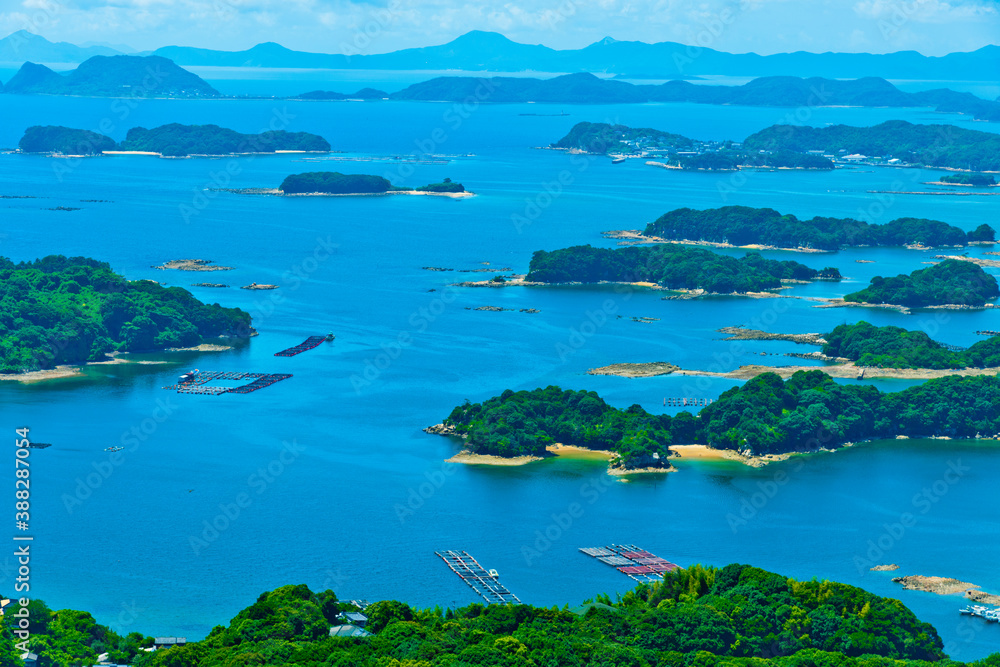 Fototapeta premium 石岳展望台からの九十九島大パノラマ