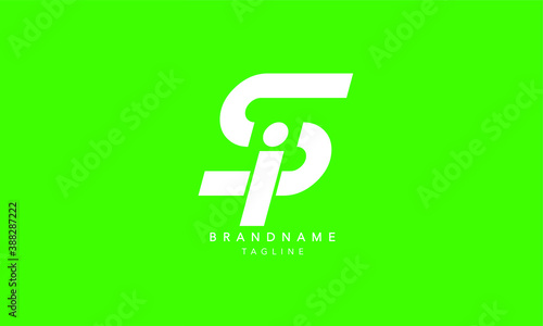 Alphabet letters Initials Monogram logo SI, IS, S and I
